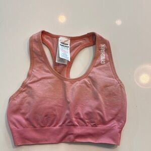 Gymshark Pink Ombre Racerback Sports Bra - Gradient Rose
